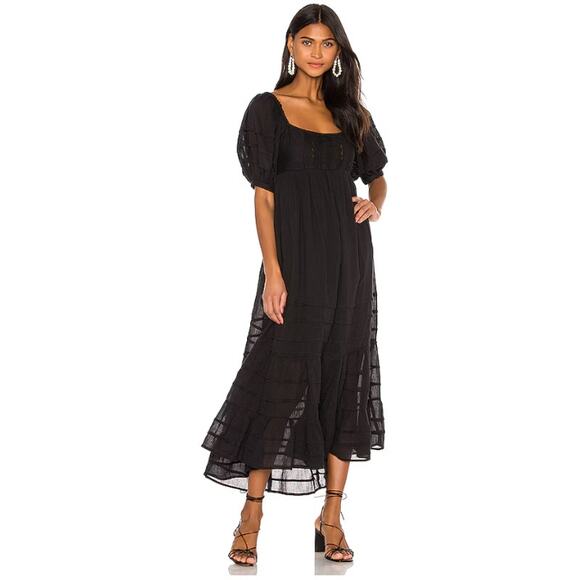 Free People Dresses & Skirts - Free People Let's be friends Midi Dress Black size S  *J